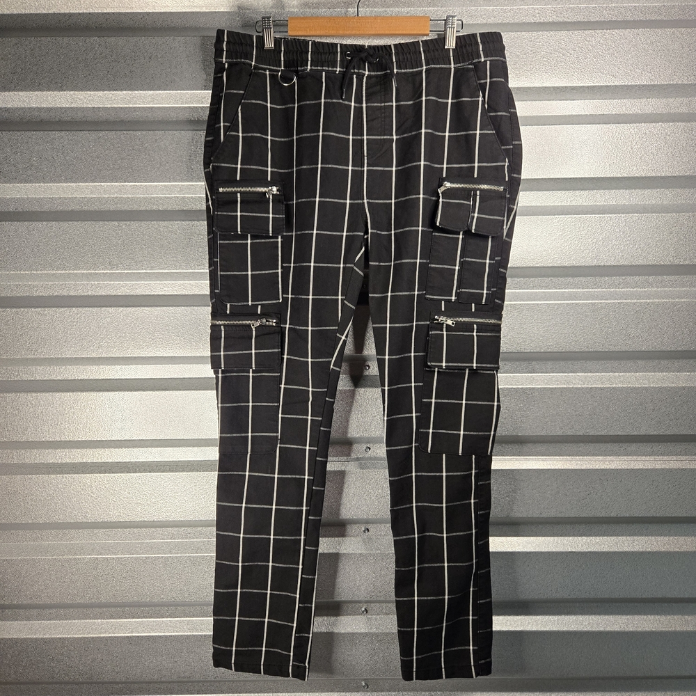Hot Topic Cargo Pants – Black & White Plaid – Size 2XL